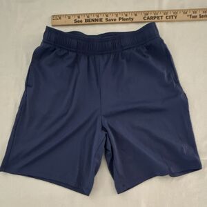 All in Motion Girls Blue Athletic Running Shorts Pockets Drawstring Elastic